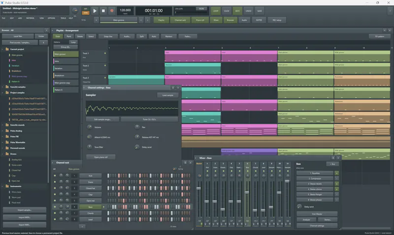 Pulse Studio DAW screenshot 2