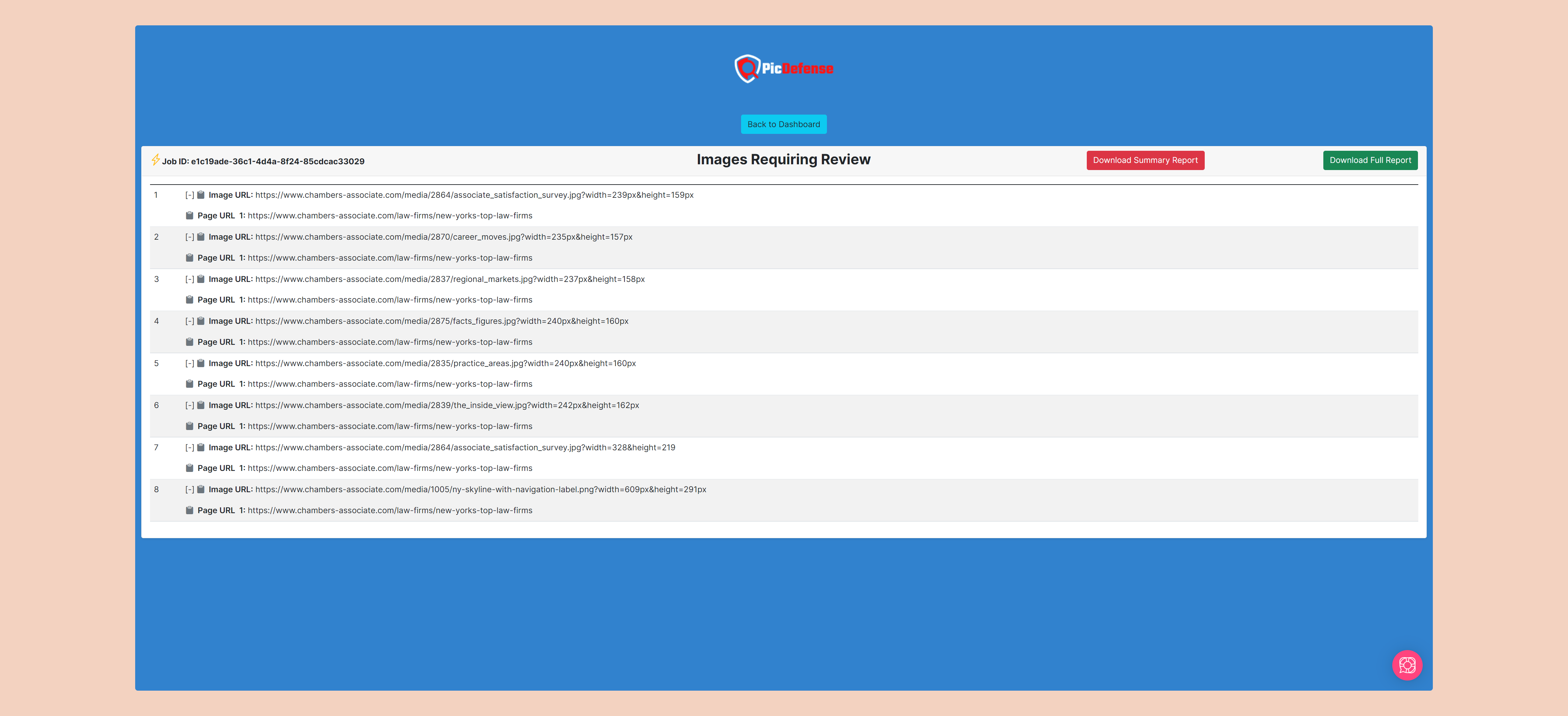 PicDefense - Check if you are using any copyrighted images on your site media 2