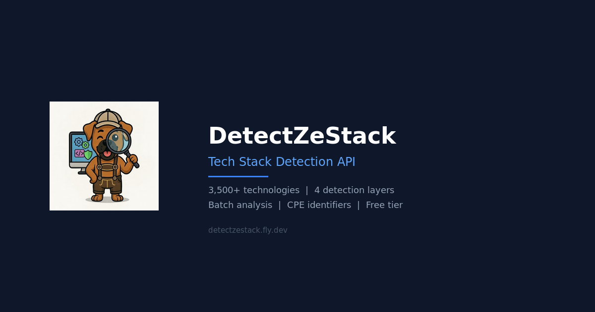 DetectZeStack — Tech Stack Detection API gallery image