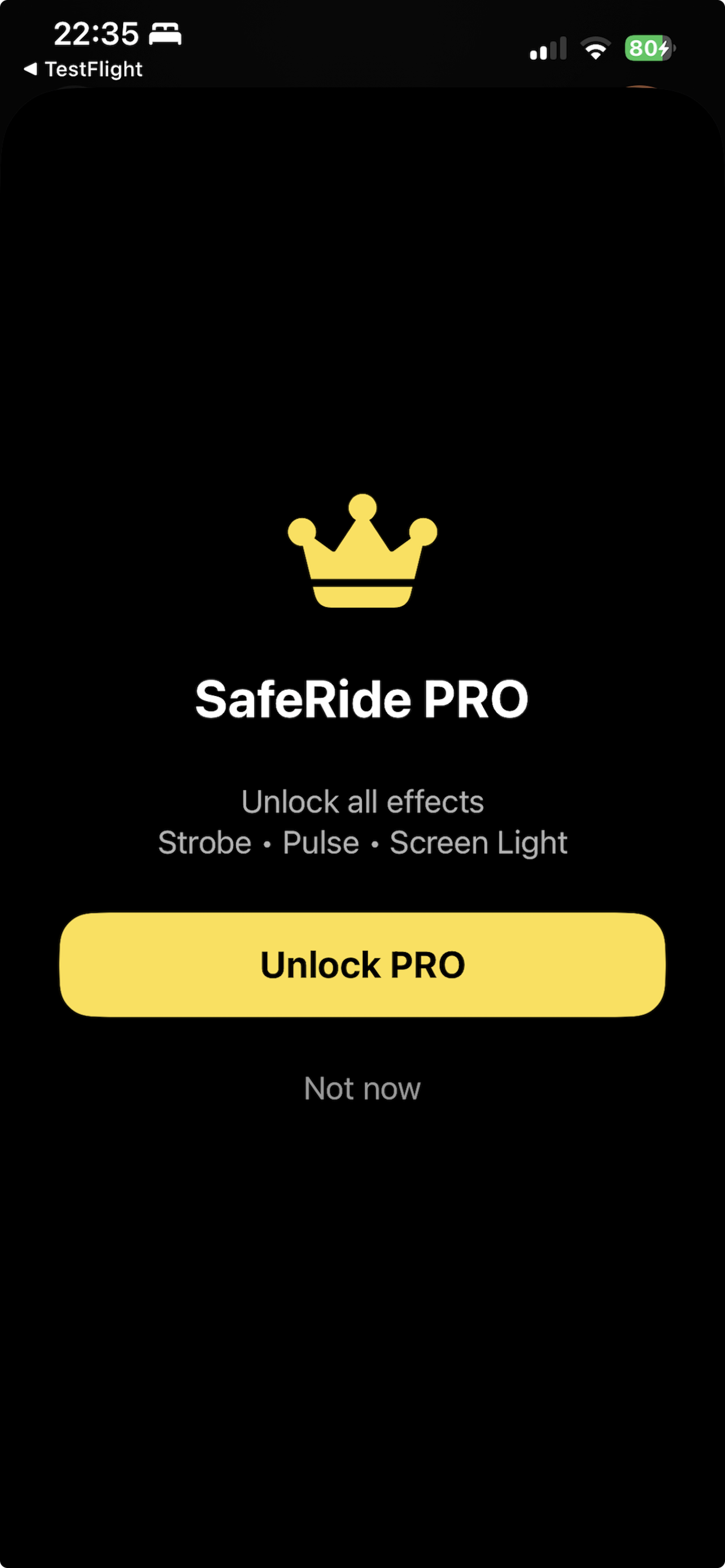 SafeRide Beacon - Screenshot 3 showing product features and functionality