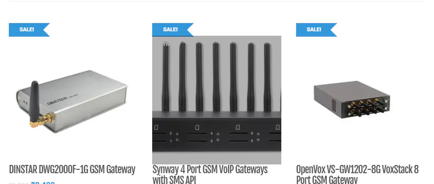 Dinstar, Synway, Openvox GSM Gateways