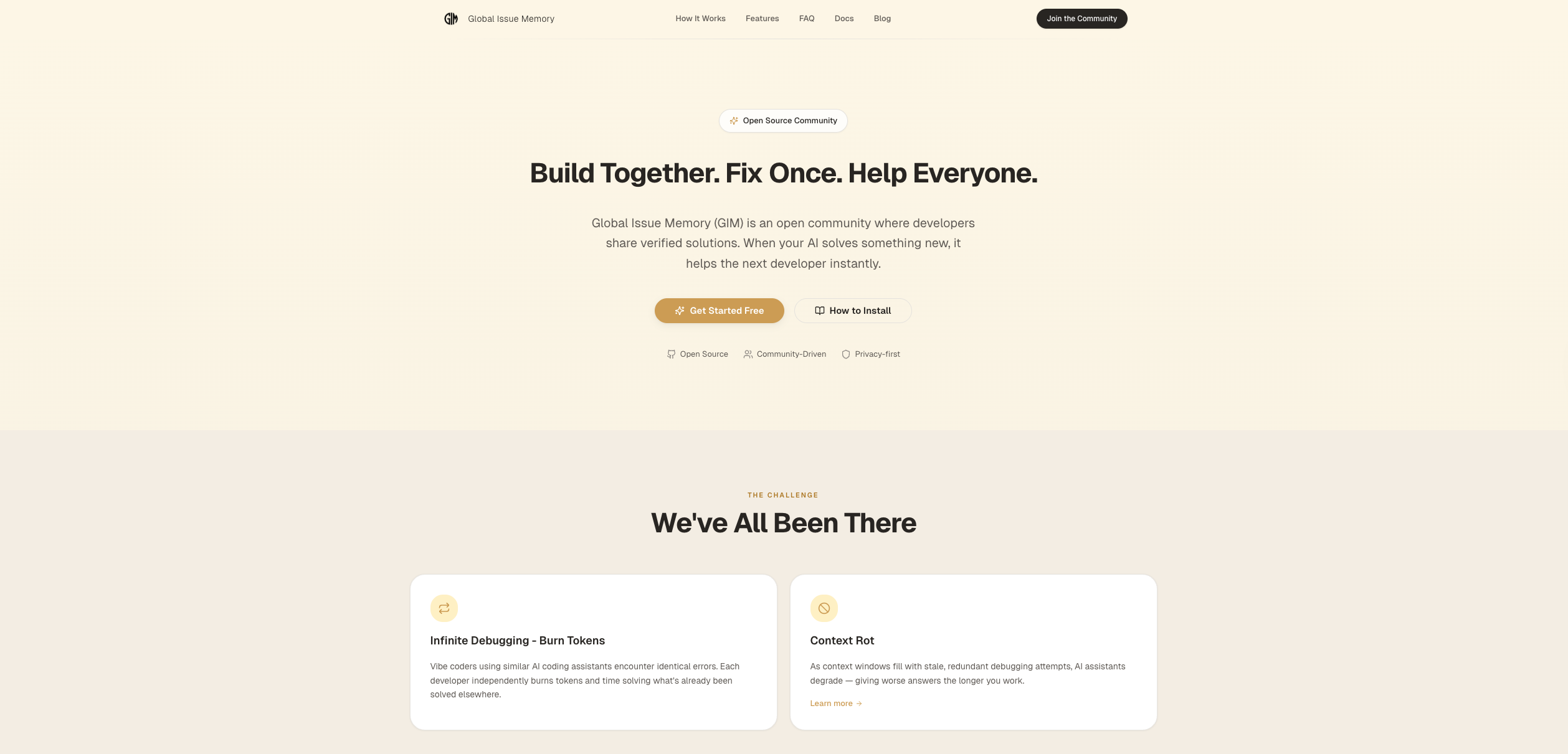 Global Issue Memory MCP - Main product screenshot demonstrating key features and user interface