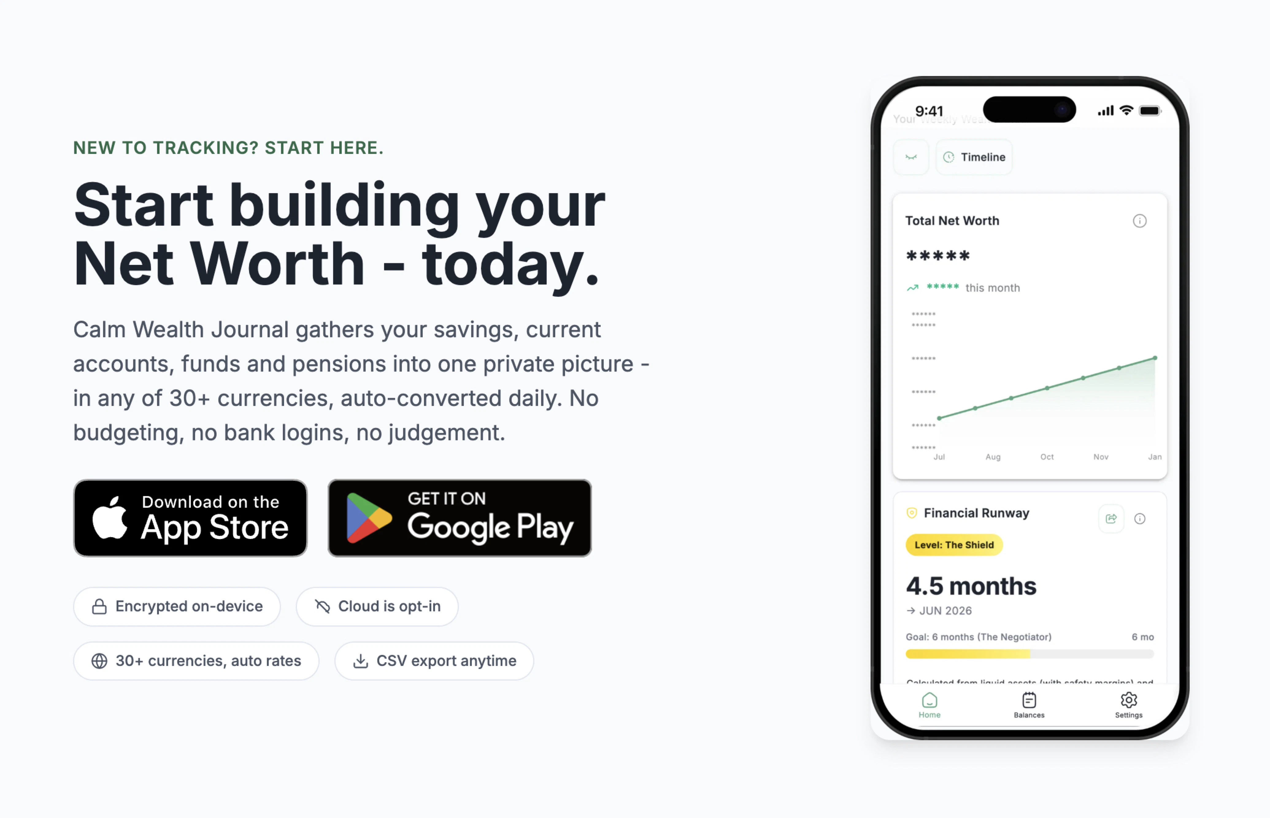 Calm Wealth Journal screenshot 1