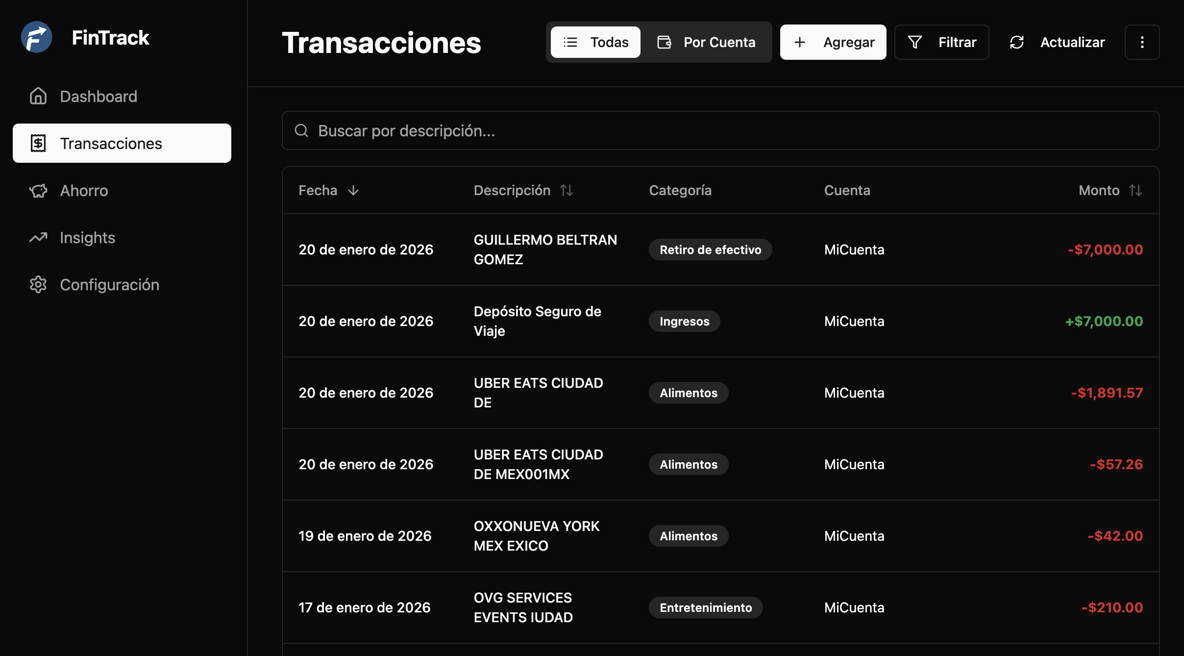 FinTrack - Screenshot 3 showing product features and functionality