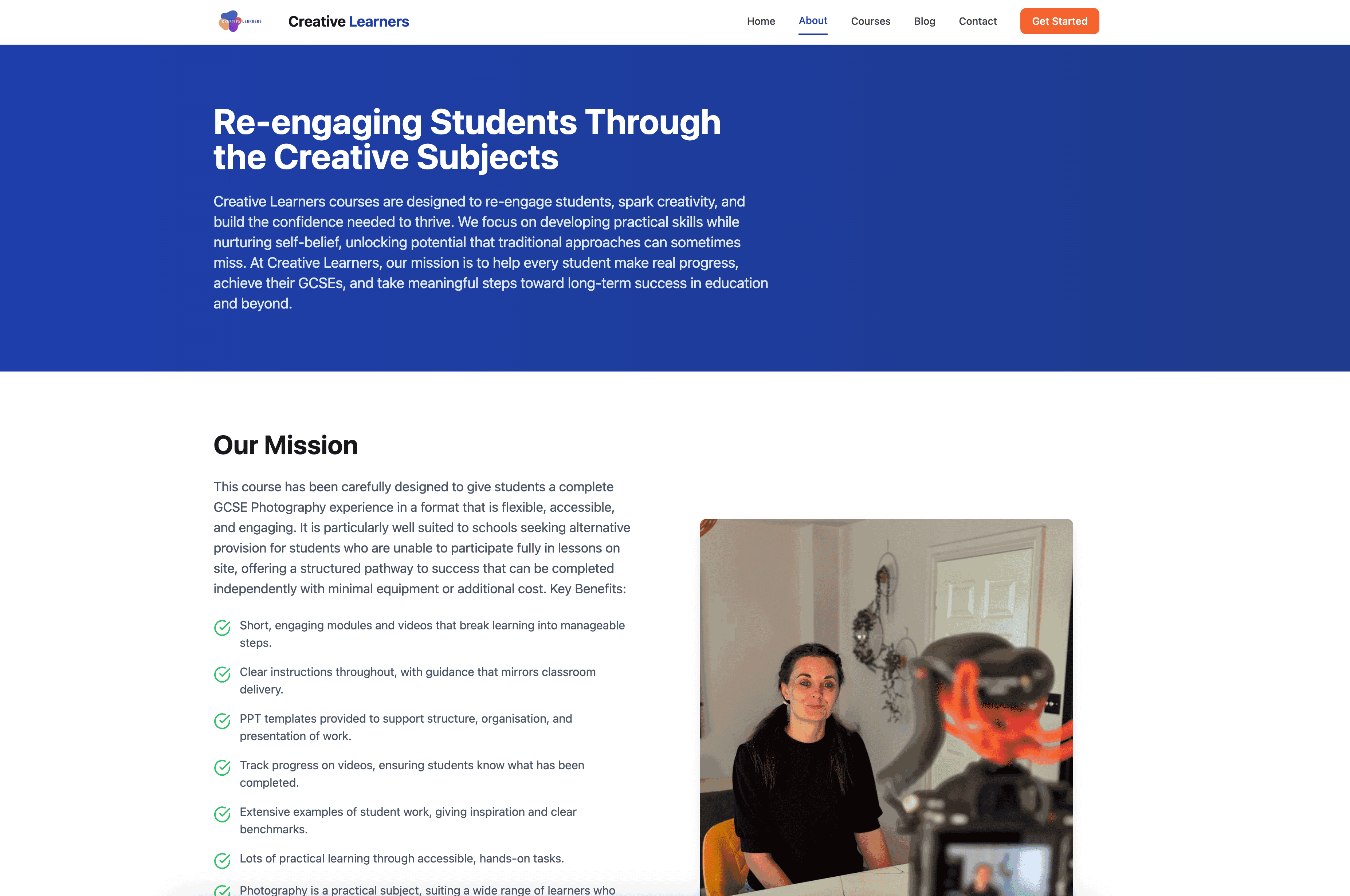 Creative Learners - Main product screenshot demonstrating key features and user interface