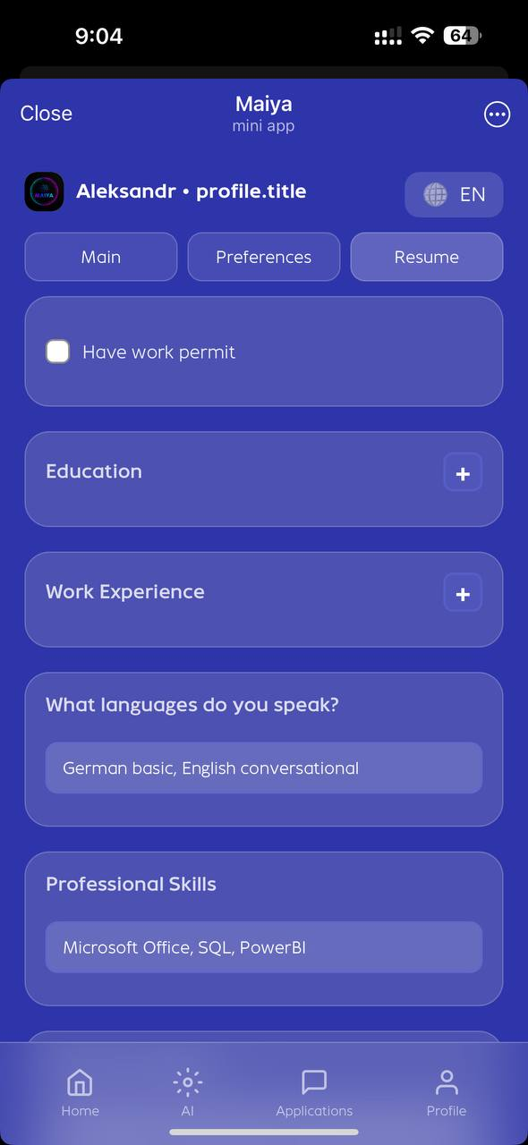 Maiya - Screenshot 5 showing product features and functionality