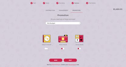 Music Project Budget Calculator gallery image