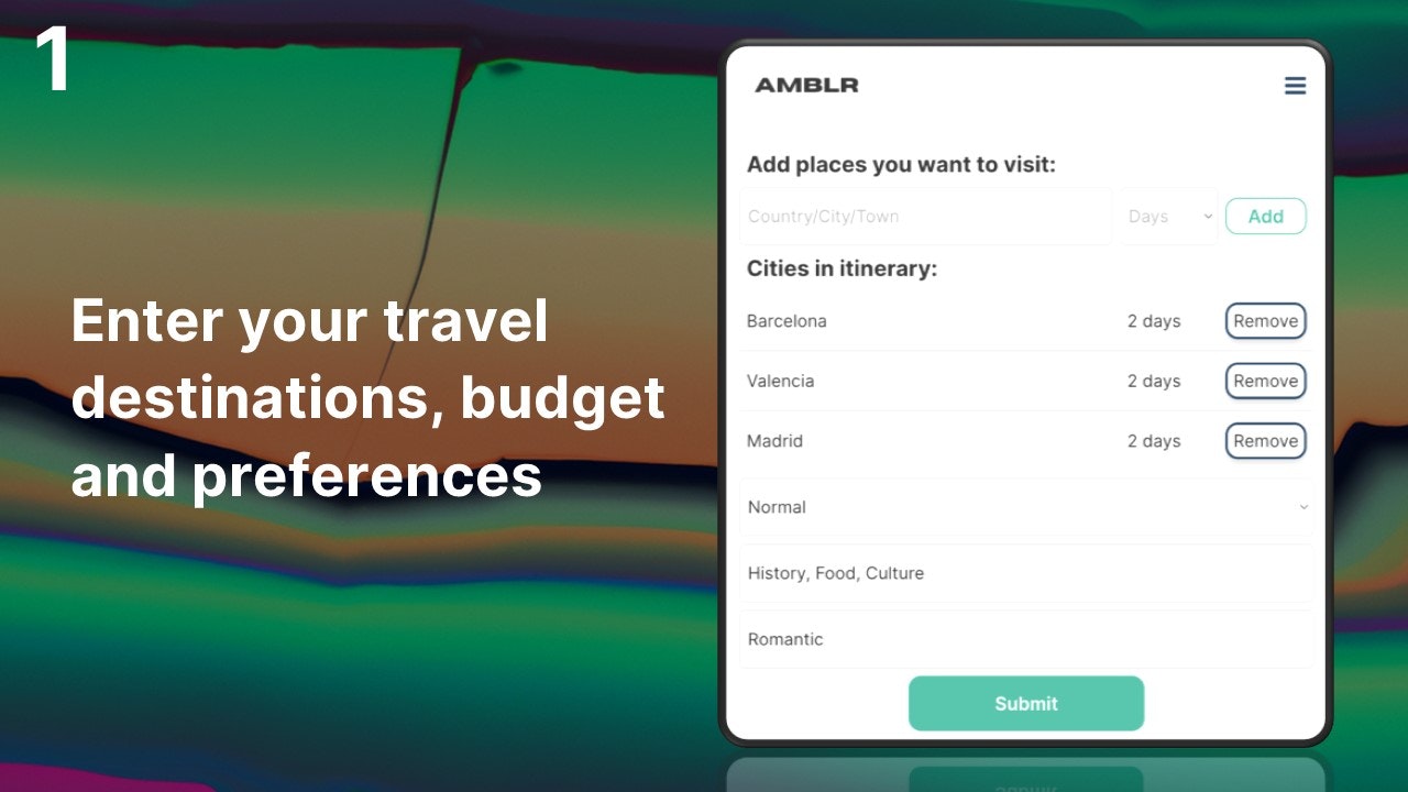 وسائط AMBLR - مخطط السفر الذكاء الاصطناعي - GetAways التي تعمل بالطاقة الذكريات ، ذاكرة واحدة في كل مرة 1