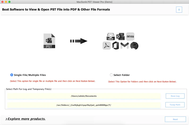 MacSonik PST Viewer Pro screenshot 1