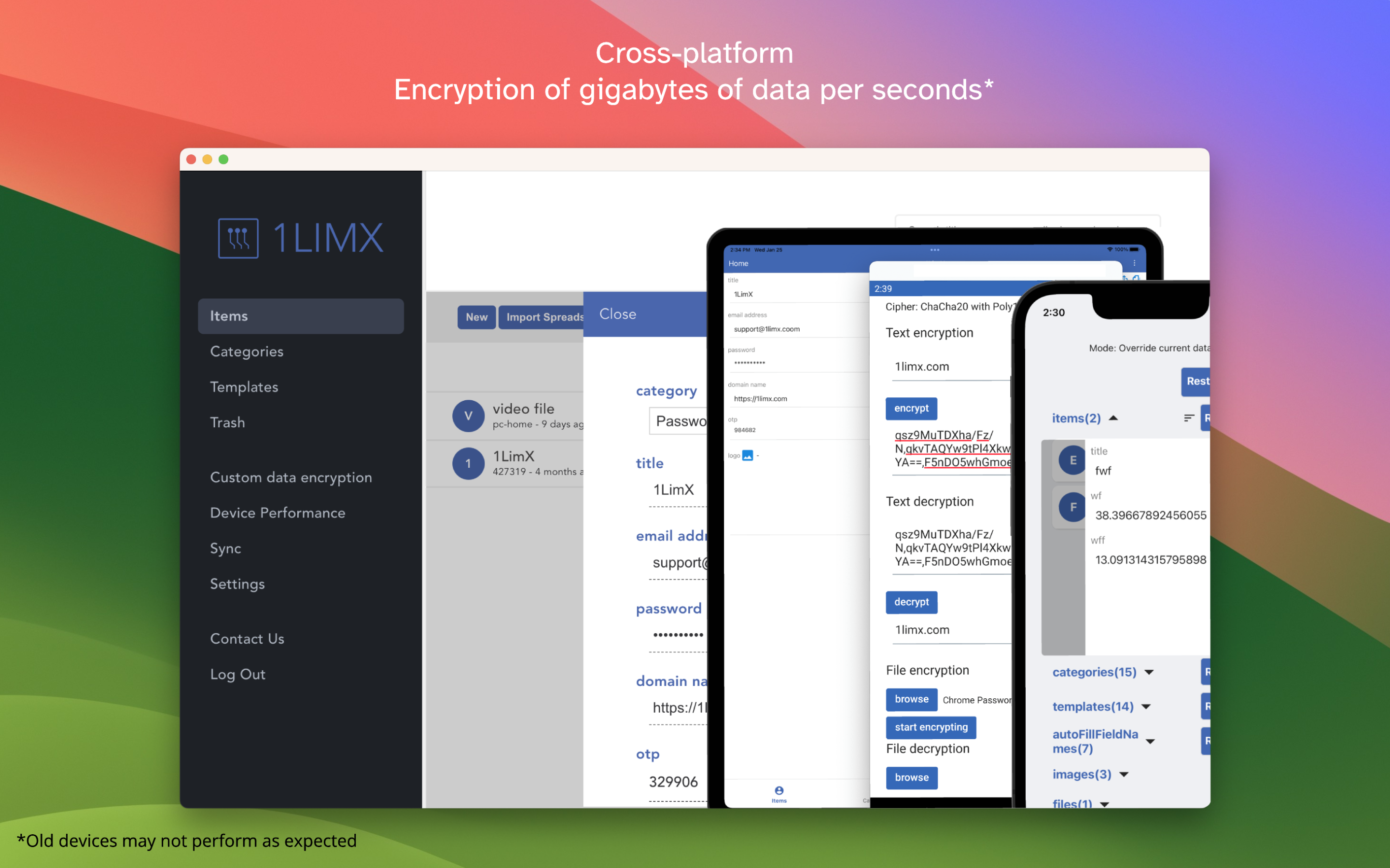 1limx - クロスプラットフォームセキュアファイル、パスワード、情報マネージャーメディア5