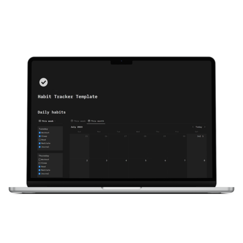 Notion Habit Tracker Template