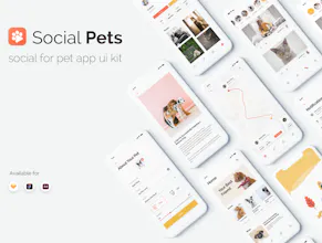Social Pets App UI Kits gallery image