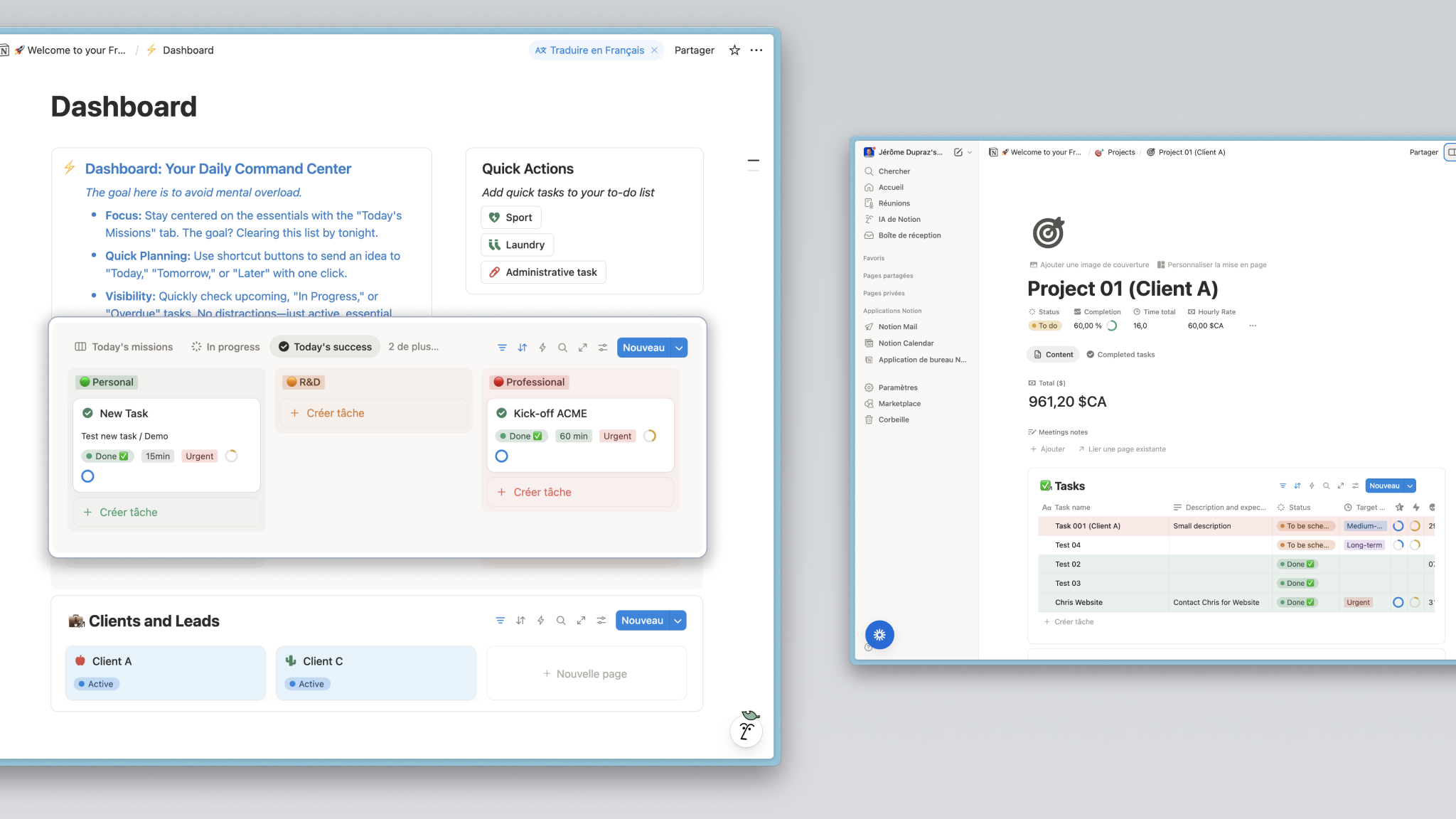 Freelance OS - Screenshot 3 showing product features and functionality