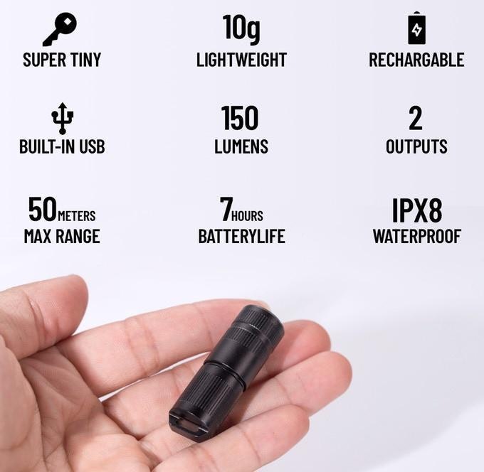 Pocket Mini LED Flashlight Rechargeable gallery image