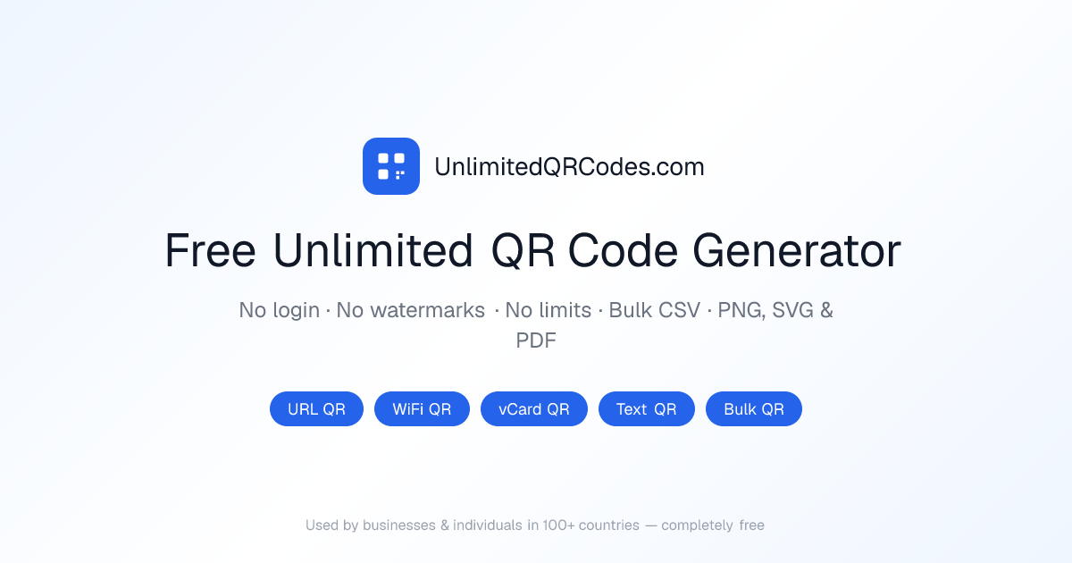 Unlimited QR Codes gallery image