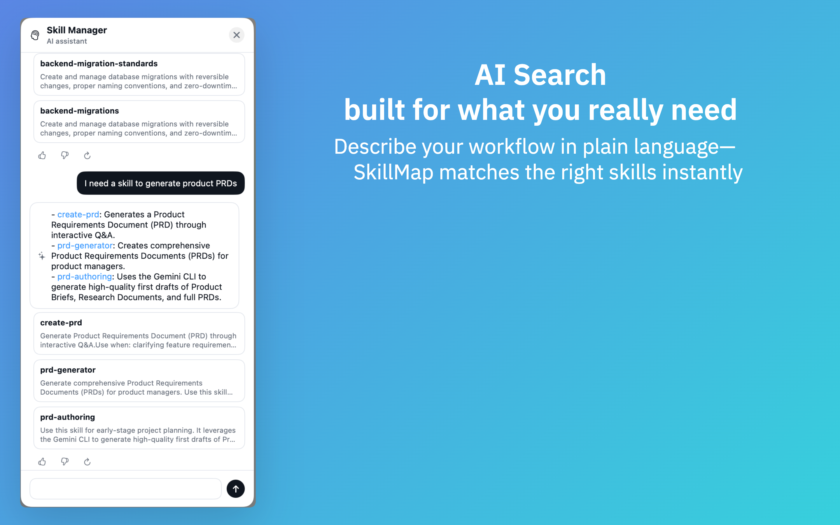 SkillMap: AI Skill manager - Screenshot 5 showing product features and functionality