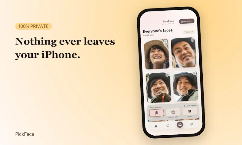 PickFace: Face Album Maker screenshot 4
