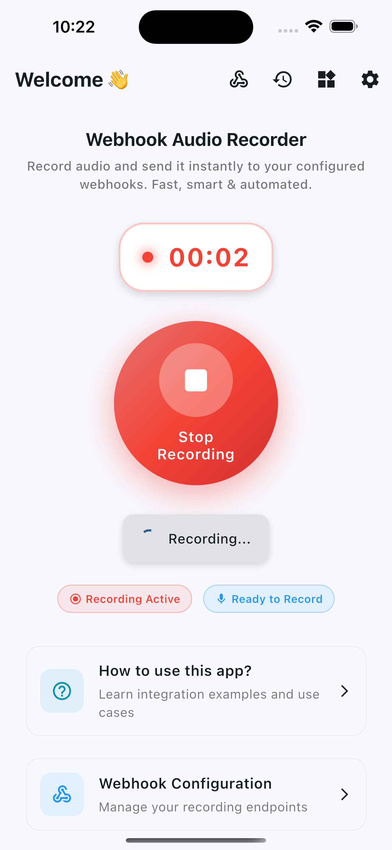 Webhook Audio Recorder gallery image