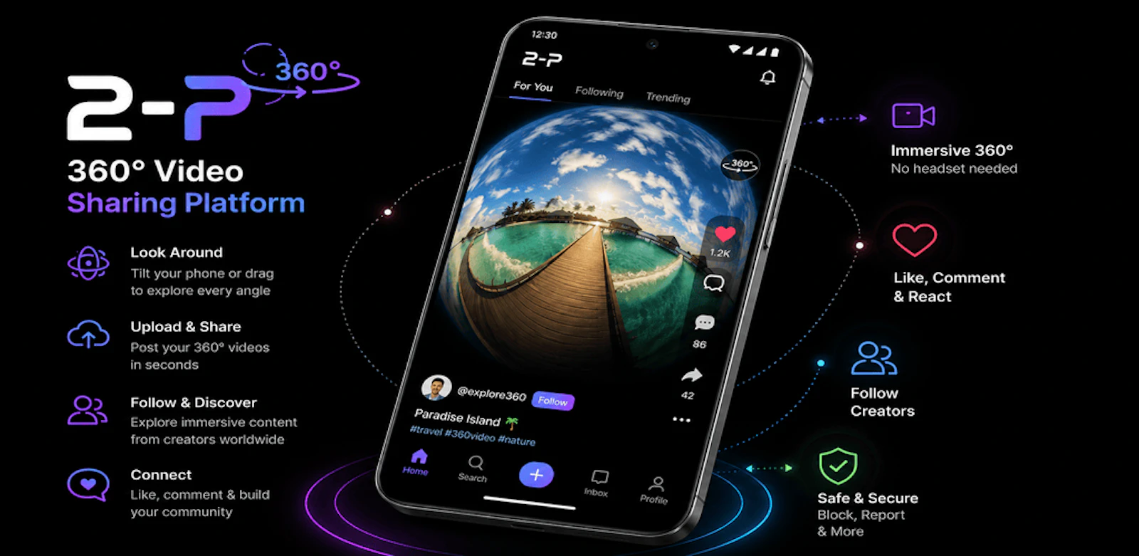 2-P — World's First 360° Social Media screenshot 2