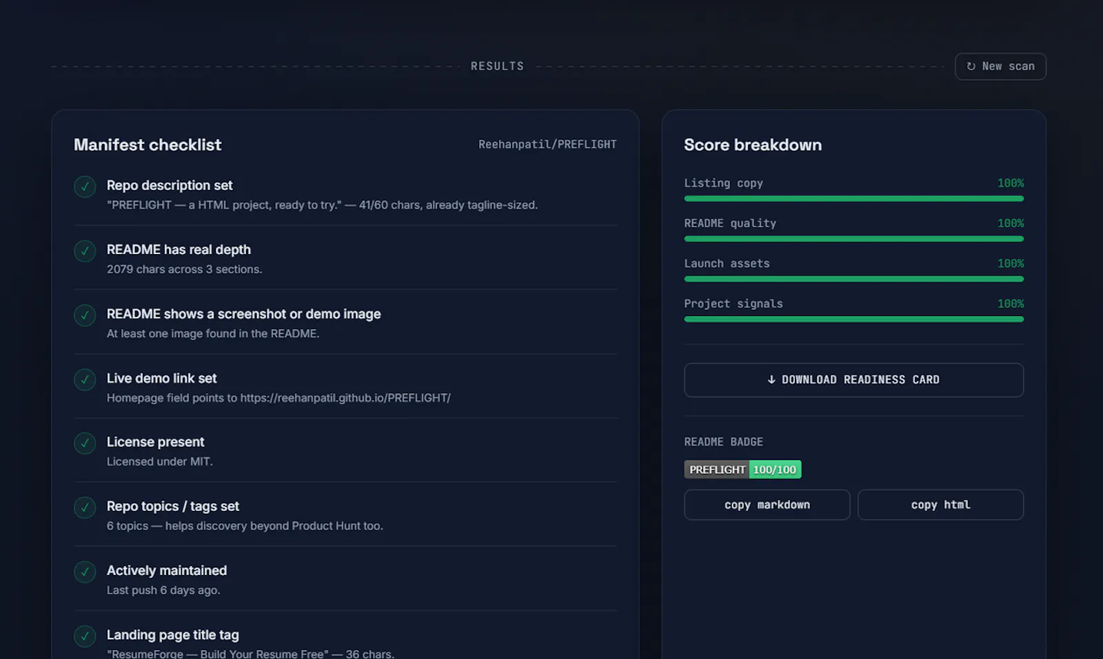 PREFLIGHT — Launch Readiness Check screenshot 2
