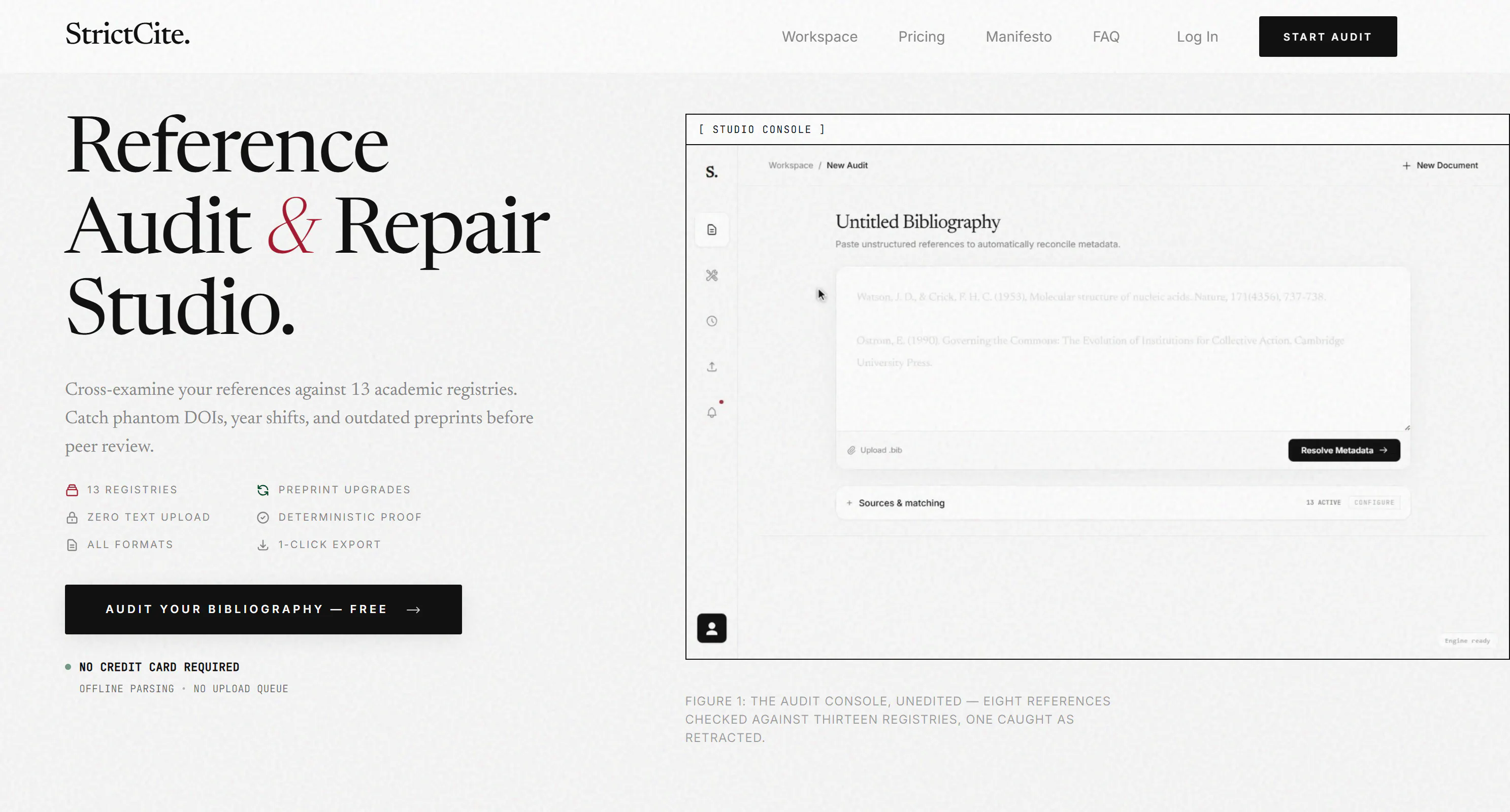 StrictCite — Reference Audit Studio gallery image