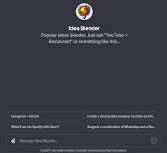 Idea Blender ChatGPT gallery image