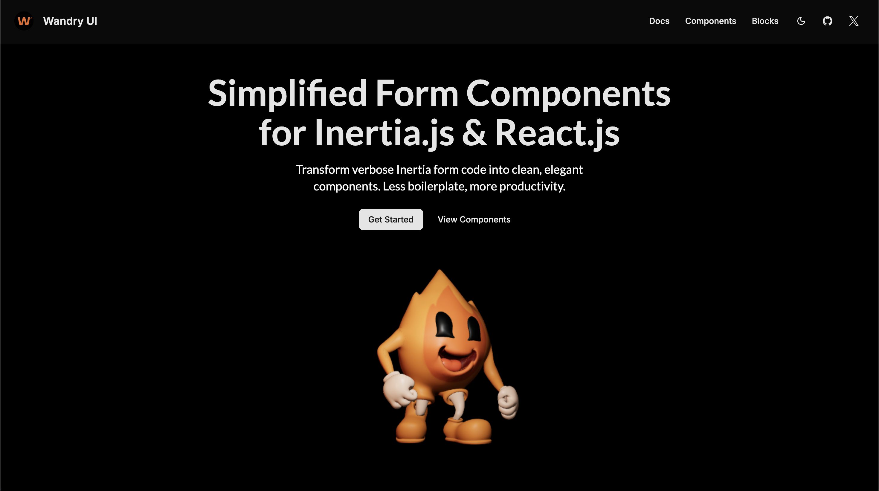 Wandry UI - Main screenshot showing features and interface