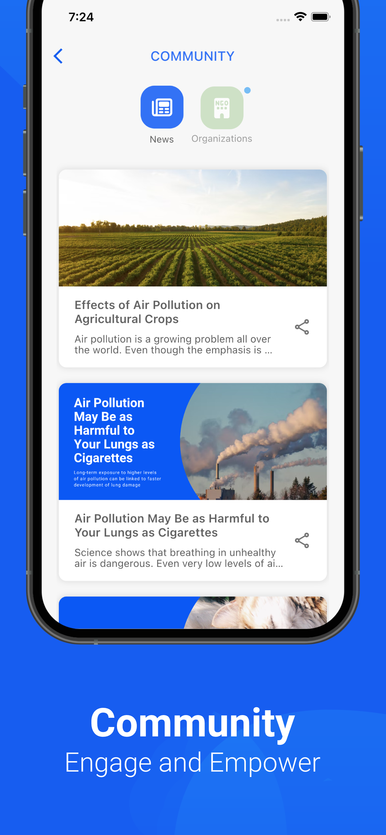 Aircare 2.0 - Hava kalitesi, polen, UV ve yangınları izlemek için uygulama medya 6
