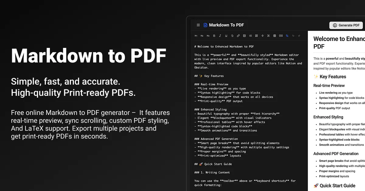 Builto - Markdown to PDF