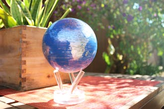 Blue and Silver MOVA Globe gallery image