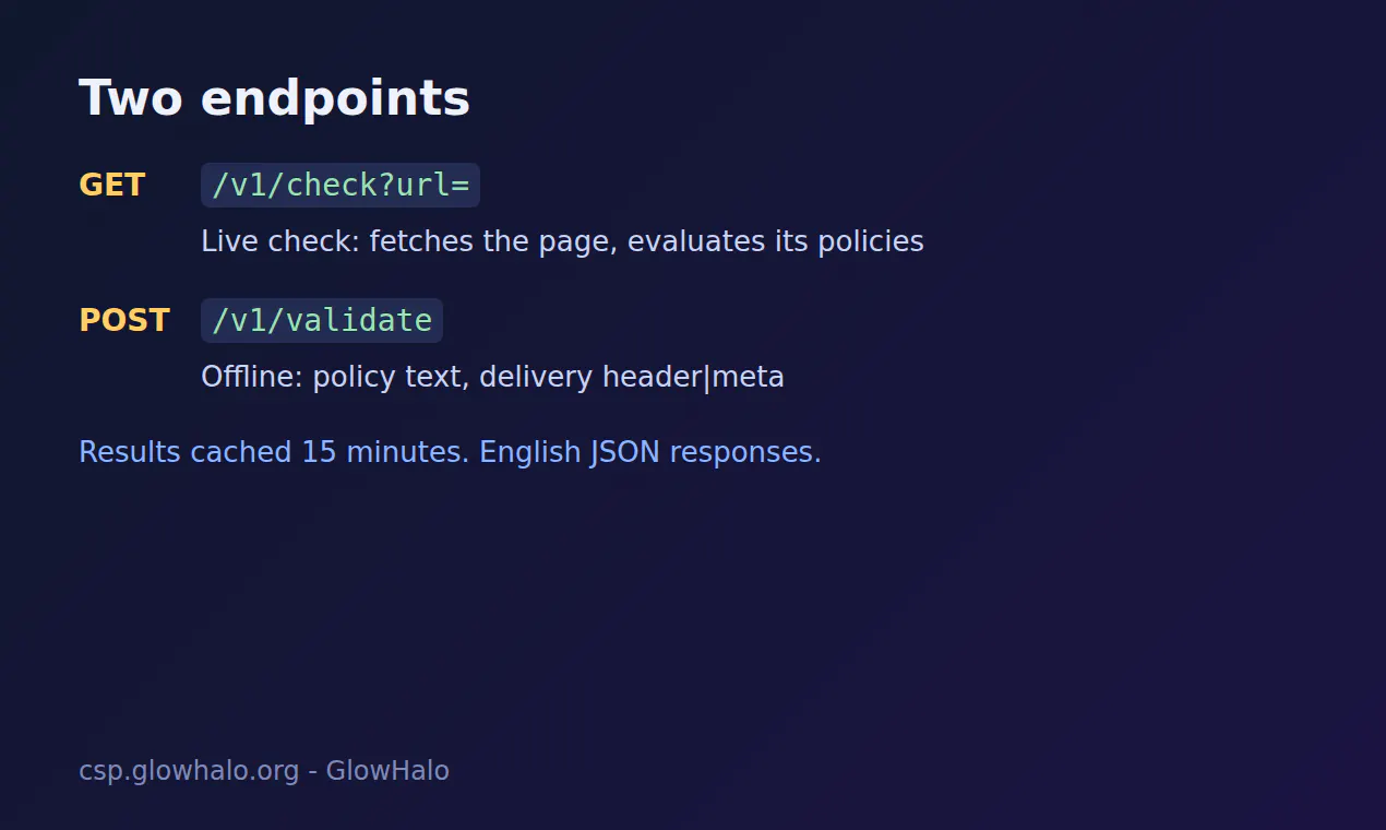 CSP Evaluator API gallery image