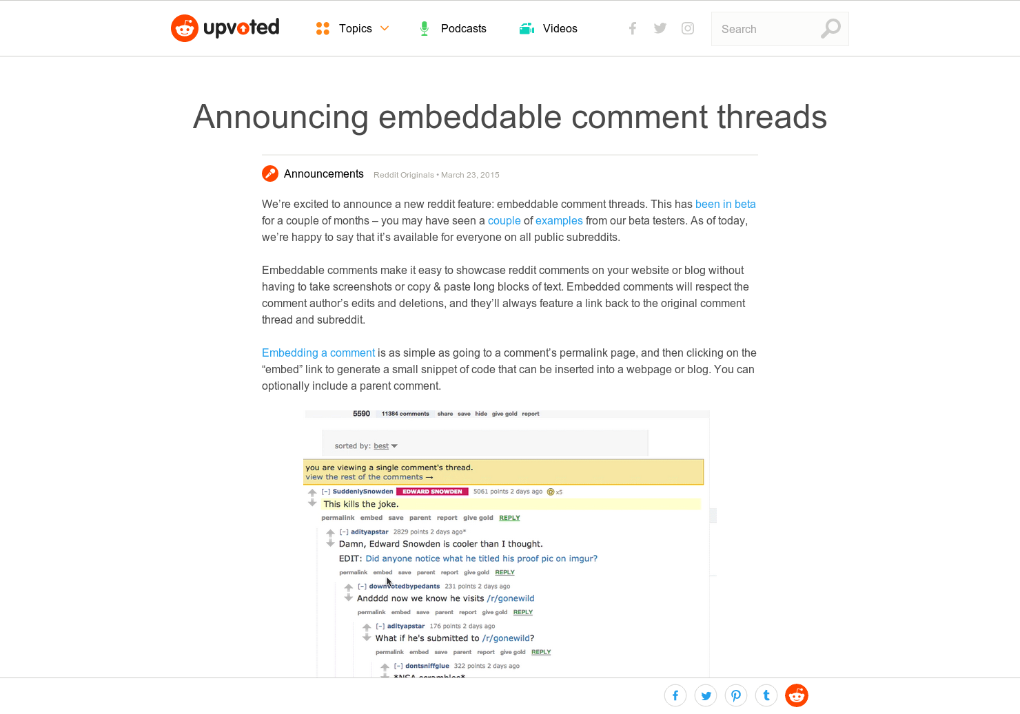 Reddit Comment Embeds Product Hunt