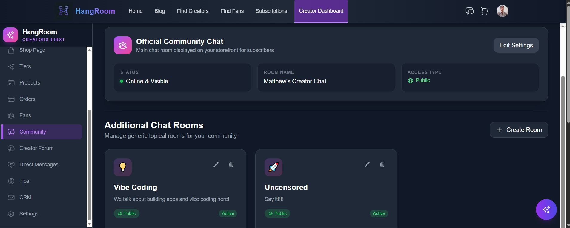 HangRoom - Screenshot 2 showing product features and functionality