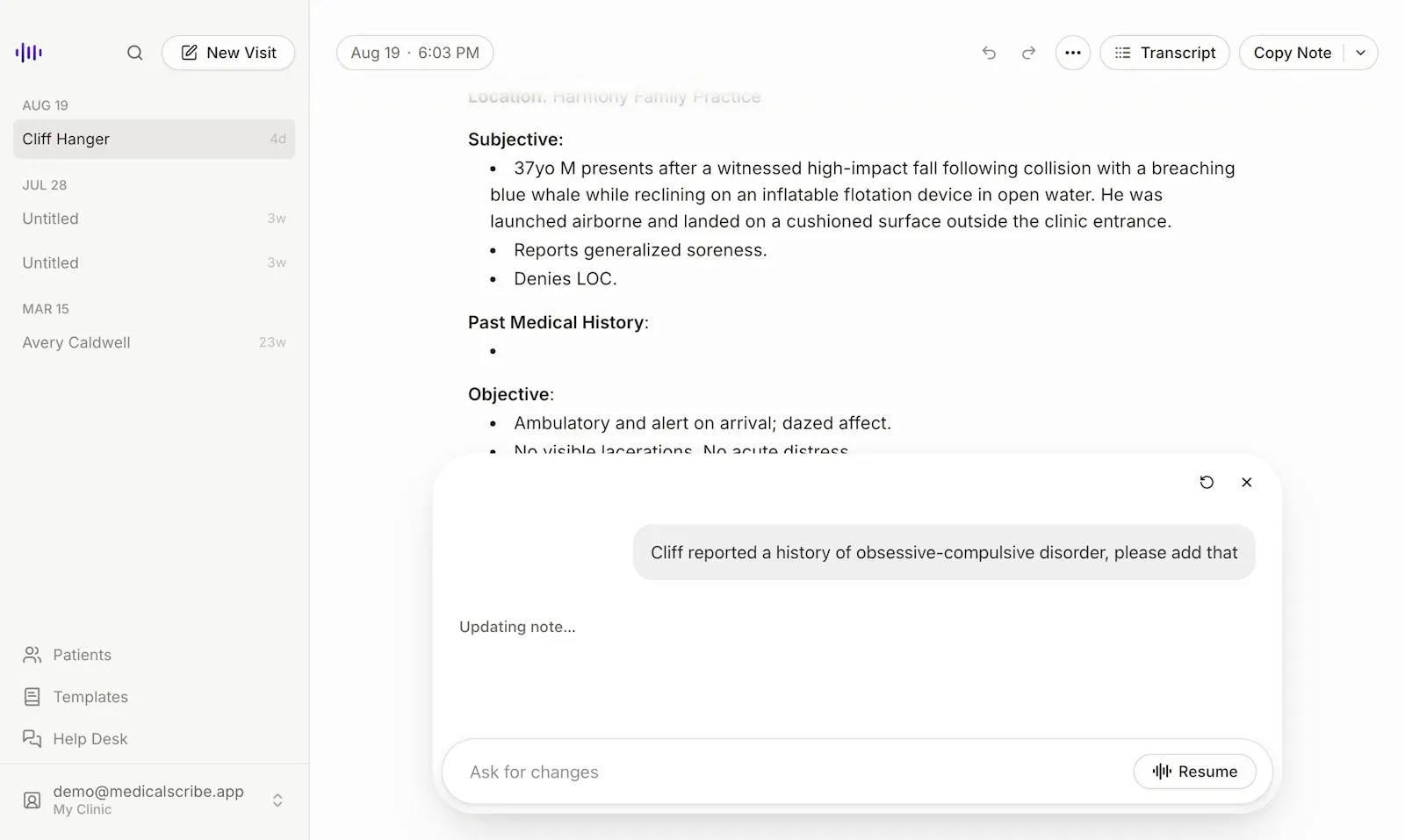 Medical Scribe screenshot 2