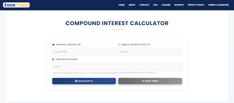 Compound Interest Calculator  screenshot 1