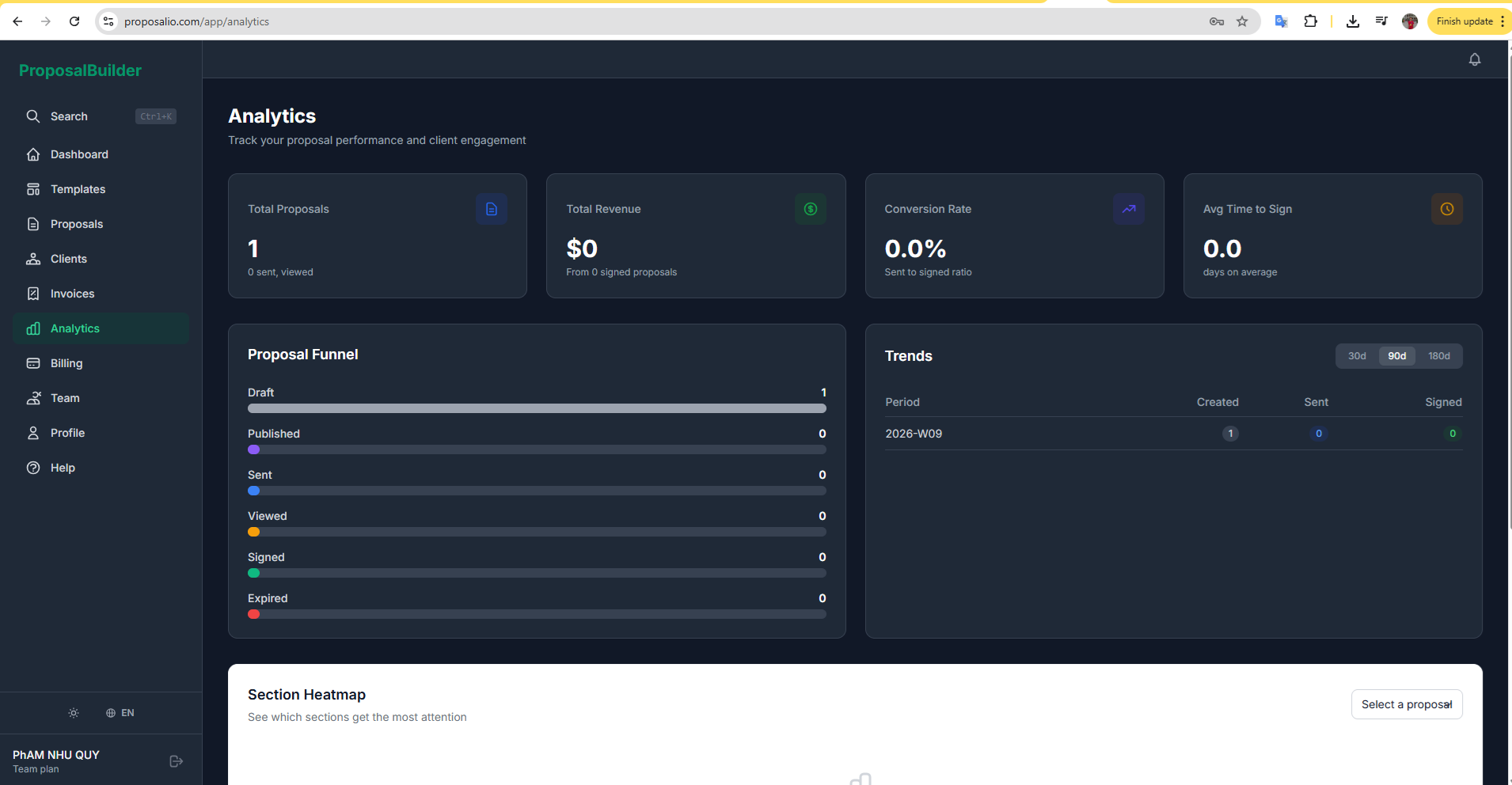 Proposal Builder - Screenshot 3 showing product features and functionality