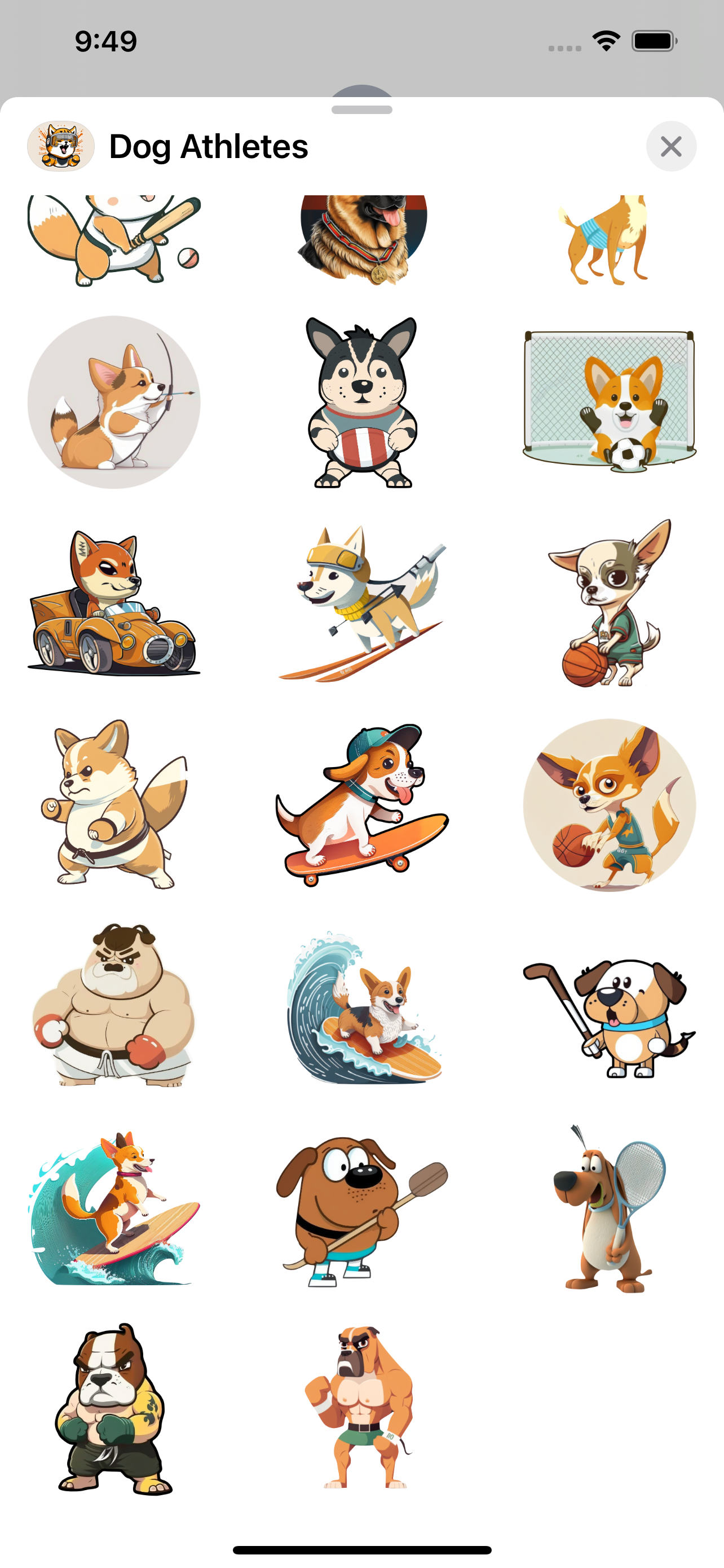 Dog Athletes Stickers gallery image