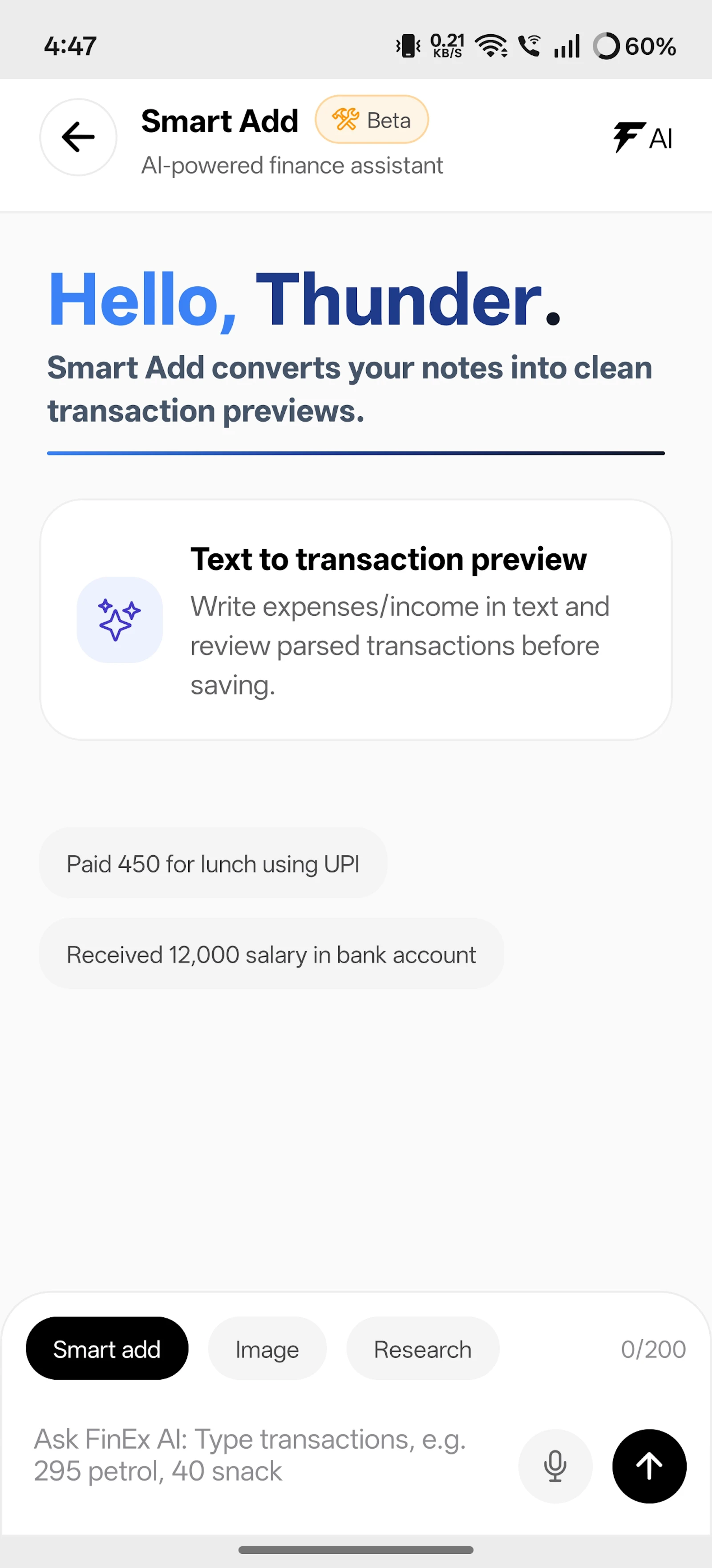 Finex - AI powered expense manager screenshot 4