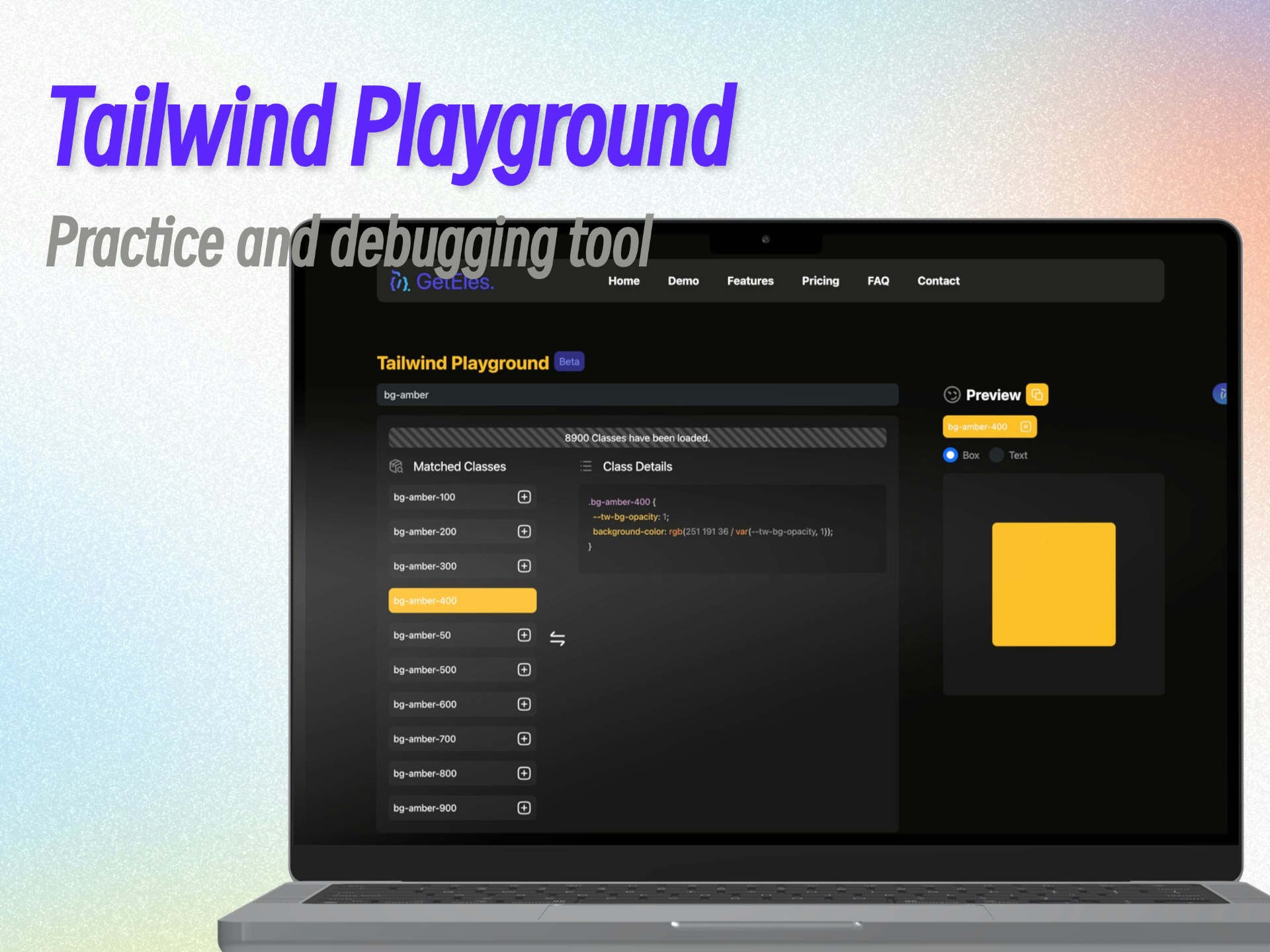 Tailwind Playground de Geteles - Una herramienta para practicar y depurar CSS de viento de cola media 2