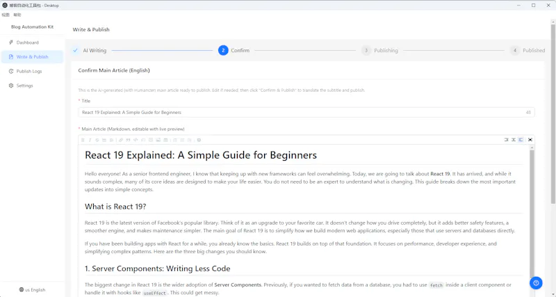 blog automation kit desktop screenshot 4