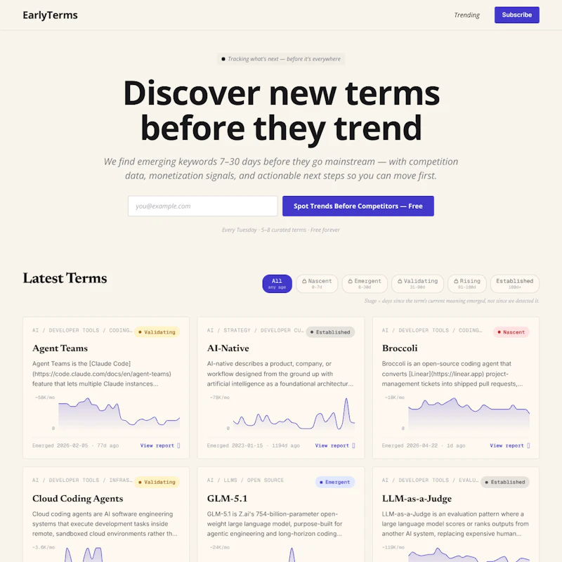 EarlyTerms screenshot 1