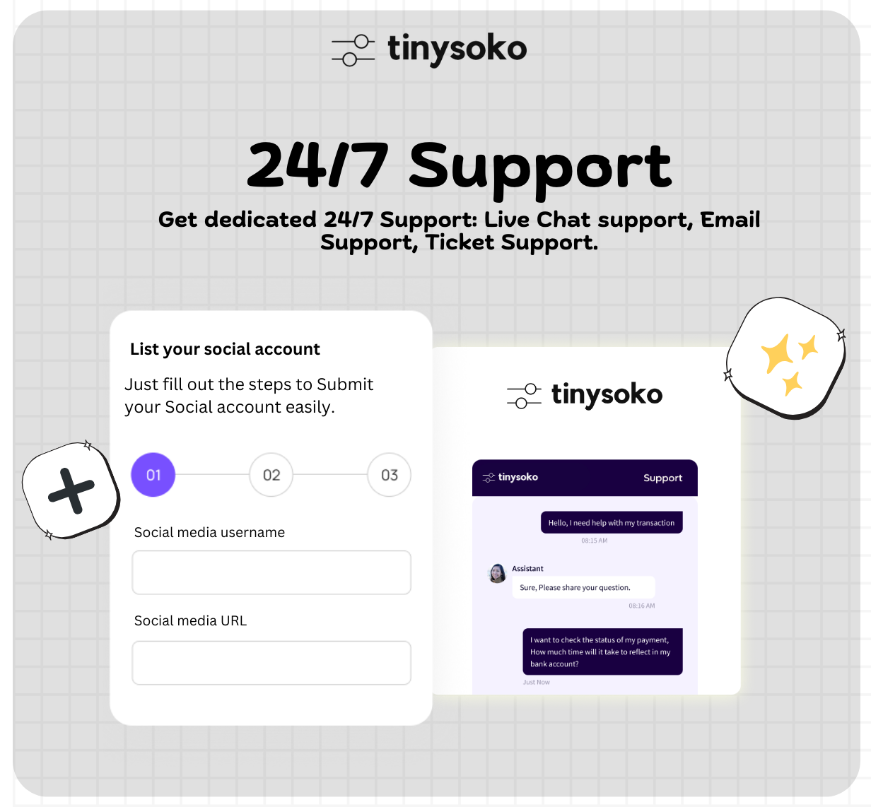Tinyko - BARTER Web App per l'acquisto e la vendita di account di social media media 6