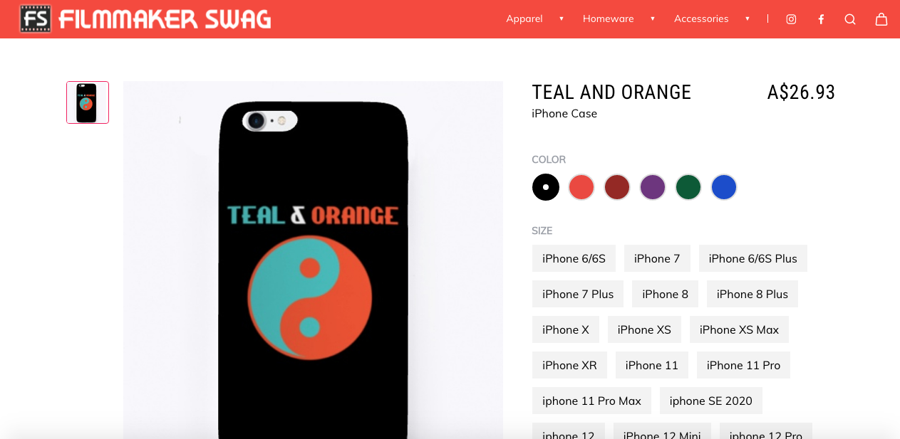 Filmmaker Swag Online Store gallery image