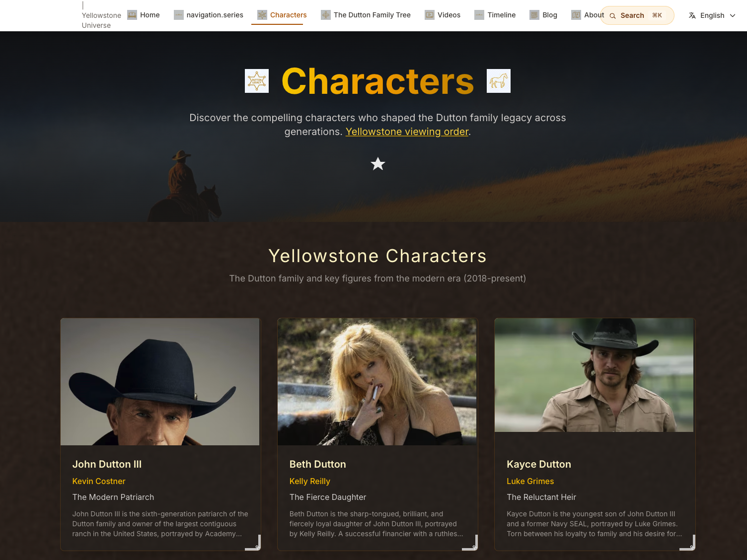 Dutton Legacy — Yellowstone Universe  - Screenshot 2 showing product features and functionality