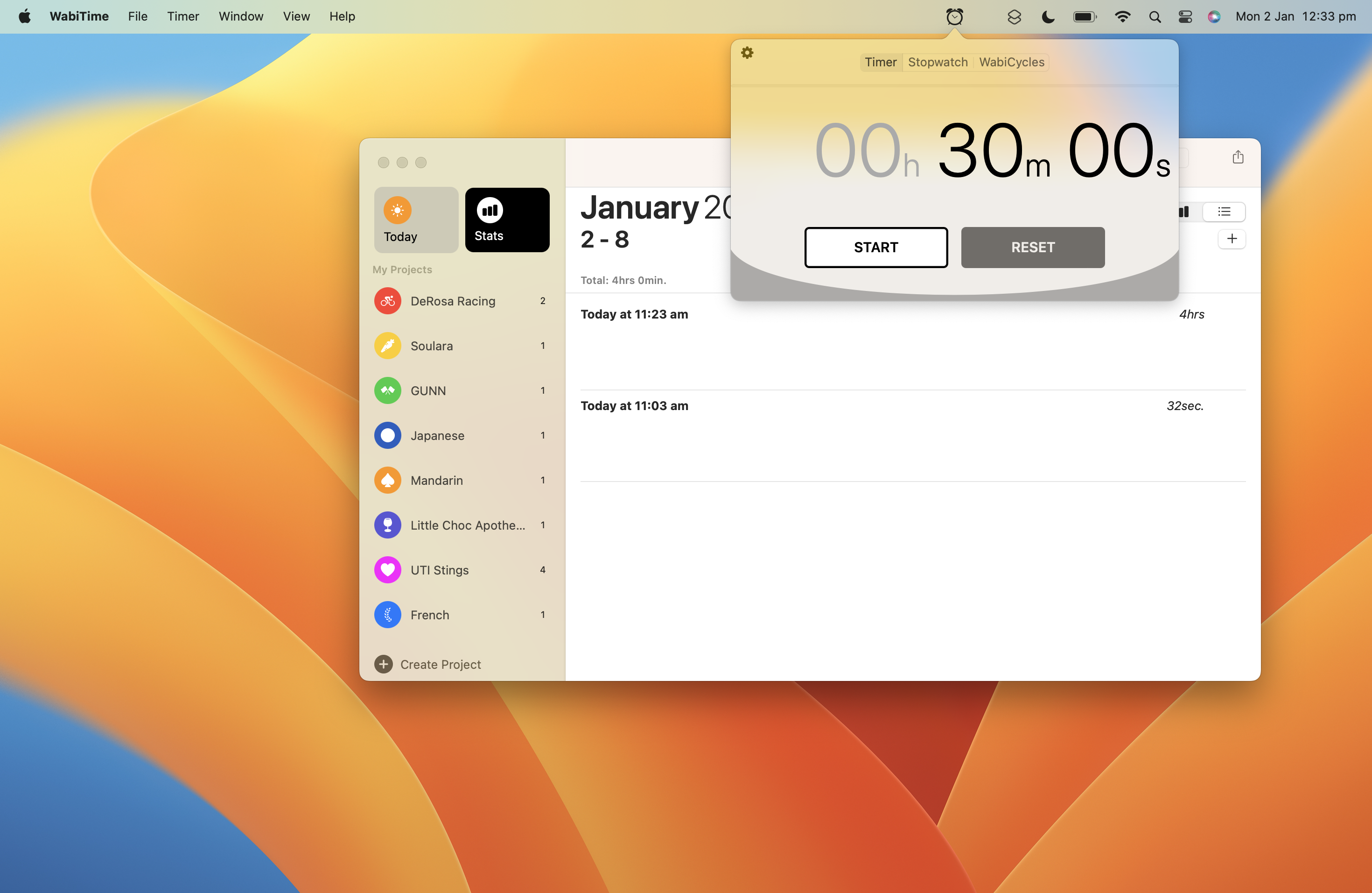 wabitime - MACOS 및 iOS 용 시간 추적 생산성 앱 미디어 1