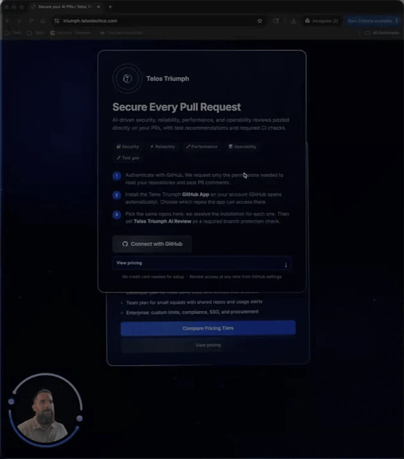 Triumph Security screenshot 1 (video preview)