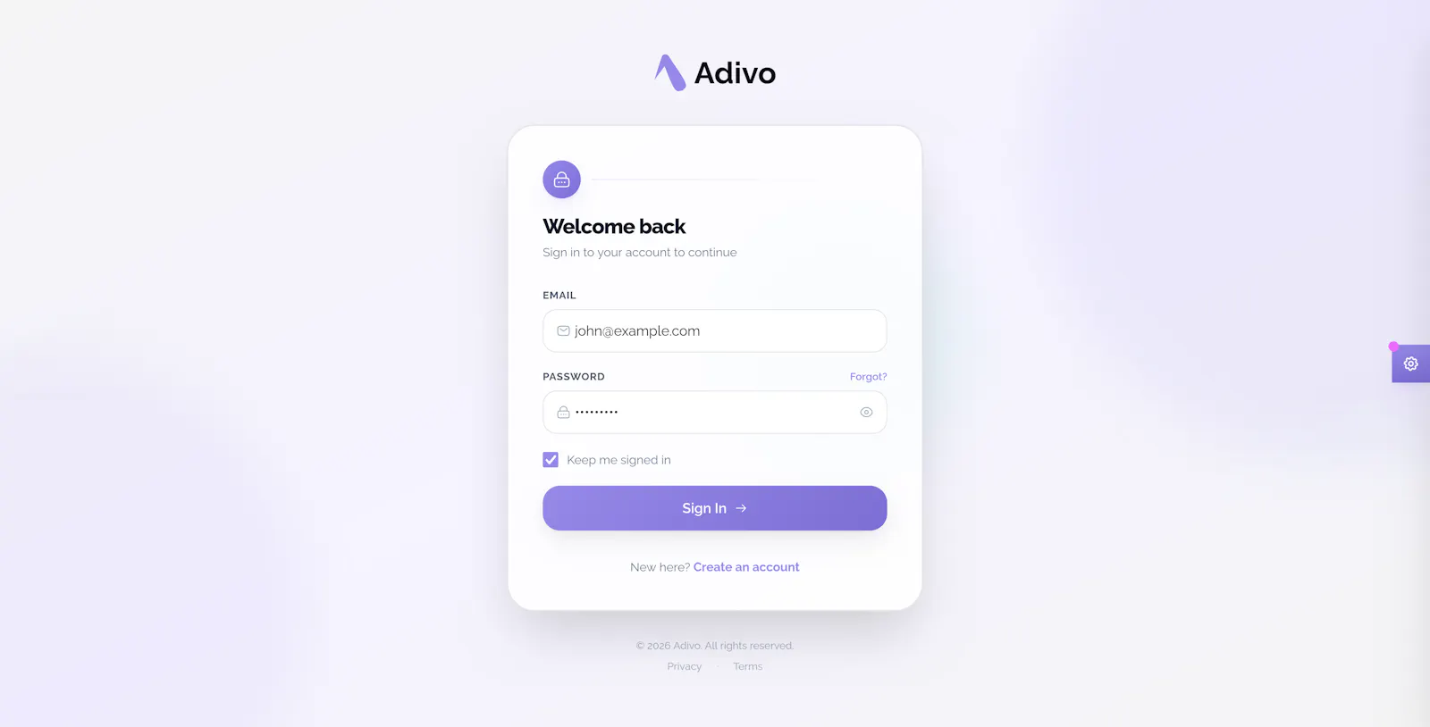 Adivo AIReady – React 19 Admin Dashboard screenshot 4