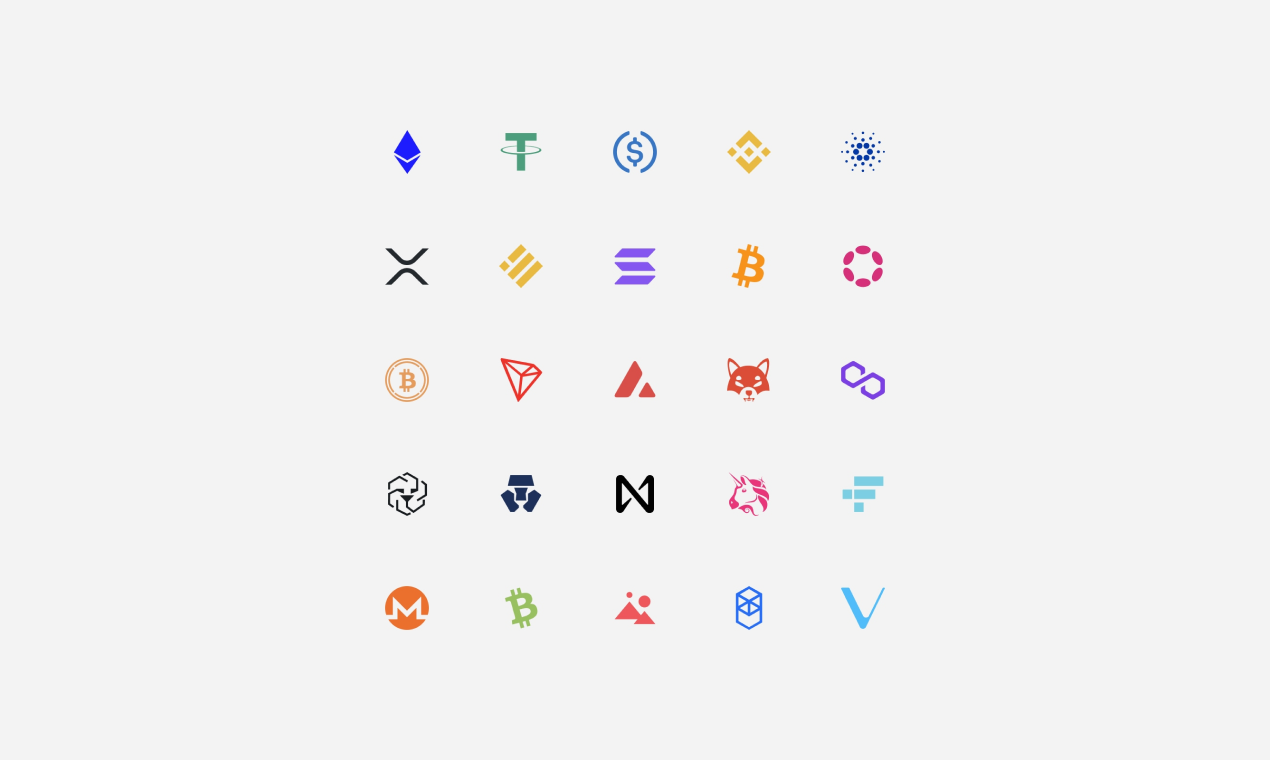 WebFont Lib의 600 Cryptocurrency 아이콘 - WebFont cryptocurrency 아이콘, SVG 아이콘 및 그림 구성 요소. 미디어 3