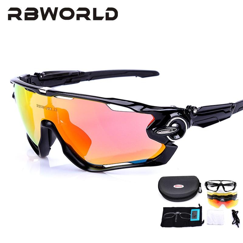 JBR Jaw 4 Pair Lens Polarized Men MTB Cycling Sunglasses