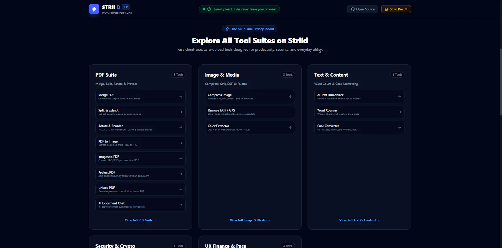 Striid Tools screenshot 1